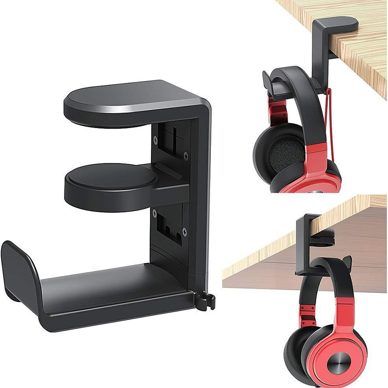 Headphone Stand Desk - PC-Gaming-Kopfhörerständer, Headset-Hakenhalterung mit 360°-Verstellung ° Drehbarer