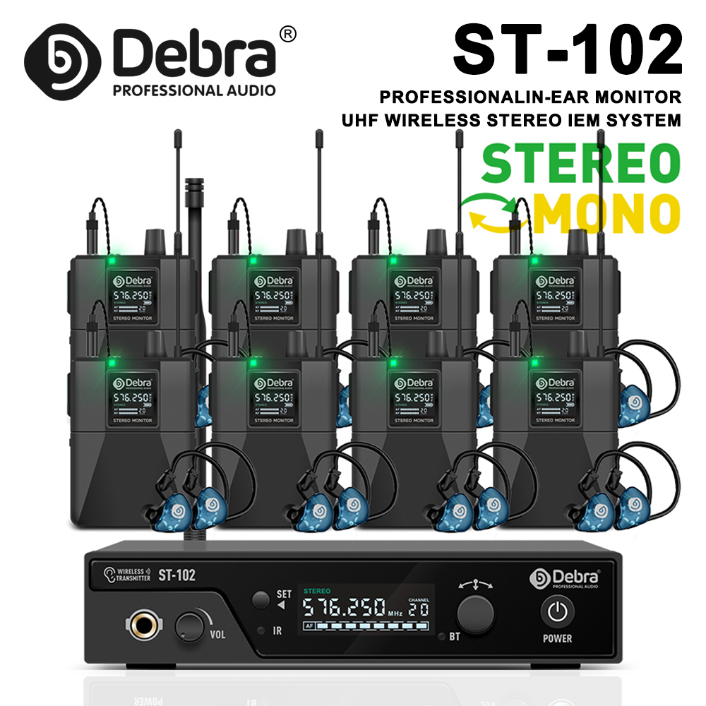 In Ear Monitor Iem - Debra ST-102 UHF IEM Stereo Drahtloses