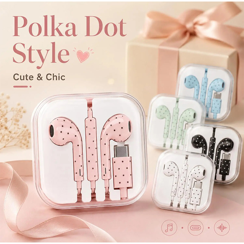In-Ear-Kopfhörer mit Polka-Dot – Wired Earphone Mic Bewertung und Preis