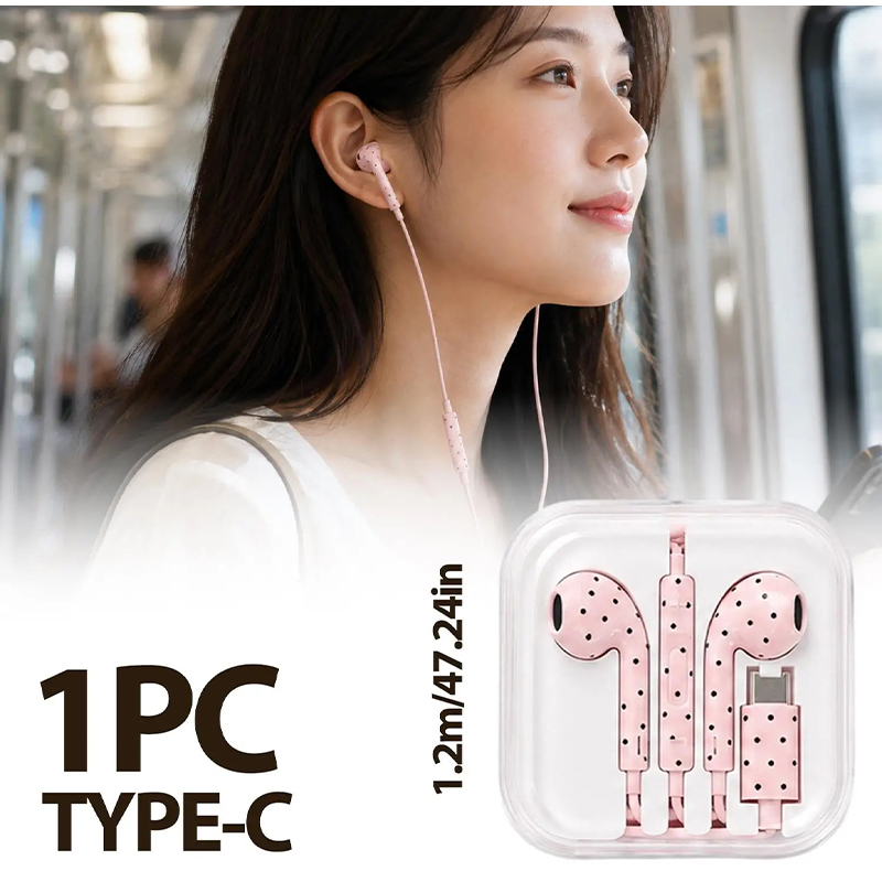 In-Ear-Kopfhörer mit Polka-Dot – Wired Earphone Mic Bewertung und Preis
